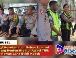 Sinergi Keselamatan: Polres Labusel Gandeng Konten Kreator Awasi Titik Rawan Laka Bukit Kodok