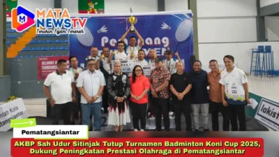 AKBP Sah Udur Sitinjak Tutup Turnamen Badminton Koni Cup 2025, Dukung Peningkatan Prestasi Olahraga di Pematangsiantar