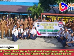 Polsek Tanah Jawa Gelar Sosialisasi Kamtibmas, Ajak Siswa SMP Jauhi Balap Liar dan Konten Negatif di Media Sosial