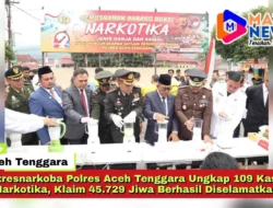 Satresnarkoba Polres Aceh Tenggara Ungkap 109 Kasus Narkotika, Klaim 45.729 Jiwa Berhasil Diselamatkan