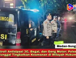 Patroli Antisipasi 3C, Begal, dan Geng Motor: Polsek Sunggal Tingkatkan Keamanan di Wilayah Hukum