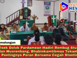 Polsek Dolok Pardamean Hadiri Rembug Stunting dan Musrenbang, Bhabinkamtibmas Tekankan Pentingnya Peran Bersama Cegah Stunting
