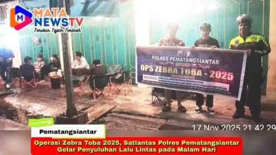 Operasi Zebra Toba 2025, Satlantas Polres Pematangsiantar Gelar Penyuluhan Lalu Lintas pada Malam Hari