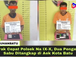 Gerak Cepat Polsek Na IX-X, Dua Pengedar Sabu Ditangkap di Aek Kota Batu