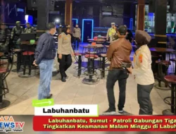 Labuhanbatu, Sumut – Patroli Gabungan Tiga Pilar Tingkatkan Keamanan Malam Minggu di Labuhanbatu