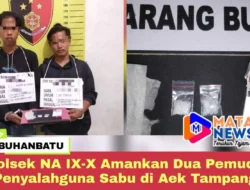 Polsek NA IX-X Amankan Dua Pemuda Penyalahguna Sabu di Aek Tampang