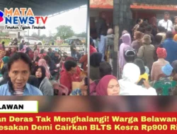 Hujan Deras Tak Menghalangi! Warga Belawan II Berdesakan Demi Cairkan BLTS Kesra Rp900 Ribu