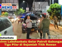 Polres Labuhanbatu Gelar Patroli Gabungan Tiga Pilar di Sejumlah Titik Rawan