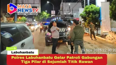 Polres Labuhanbatu Gelar Patroli Gabungan Tiga Pilar di Sejumlah Titik Rawan