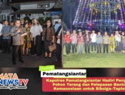 Kapolres Pematangsiantar Hadiri Penyalaan Pohon Terang dan Pelepasan Bantuan Kemanusiaan untuk Sibolga–Tapteng