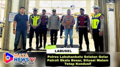 Polres Labuhanbatu Selatan Gelar Patroli Skala Besar, Situasi Malam Tetap Kondusif