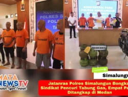 Jatanras Polres Simalungun Bongkar Sindikat Pencuri Tabung Gas, Empat Pelaku Ditangkap di Medan