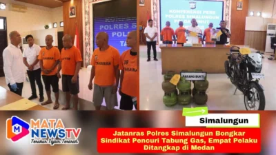 Jatanras Polres Simalungun Bongkar Sindikat Pencuri Tabung Gas, Empat Pelaku Ditangkap di Medan
