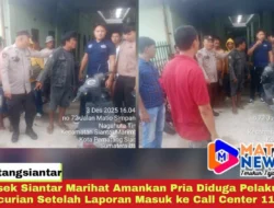 Polsek Siantar Marihat Amankan Pria Diduga Pelaku Pencurian Setelah Laporan Masuk ke Call Center 110