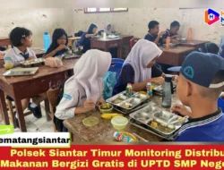 Polsek Siantar Timur Monitoring Distribusi Makanan Bergizi Gratis di UPTD SMP Negeri 1