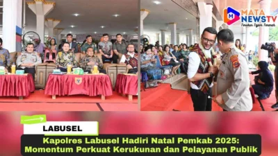 Kapolres Labusel Hadiri Natal Pemkab 2025: Momentum Perkuat Kerukunan dan Pelayanan Publik