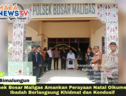 Polsek Bosar Maligas Amankan Perayaan Natal Oikumene, Ibadah Berlangsung Khidmat dan Kondusif