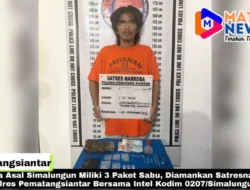 Pemuda Asal Simalungun Miliki 3 Paket Sabu, Diamankan Satresnarkoba Polres Pematangsiantar Bersama Intel Kodim 0207/Simalungun