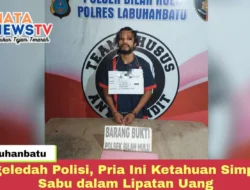 Digeledah Polisi, Pria Ini Ketahuan Simpan Sabu dalam Lipatan Uang