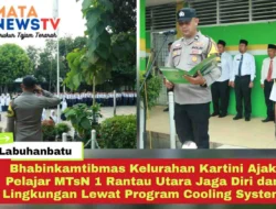 Bhabinkamtibmas Kelurahan Kartini Ajak Pelajar MTsN 1 Rantau Utara Jaga Diri dan Lingkungan Lewat Program Cooling System