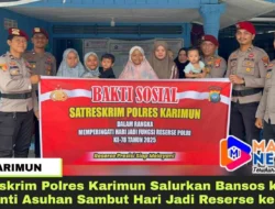 Satreskrim Polres Karimun Salurkan Bansos ke Dua Panti Asuhan Sambut Hari Jadi Reserse ke-78