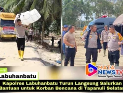 Kapolres Labuhanbatu Turun Langsung Salurkan Bantuan untuk Korban Bencana di Tapanuli Selatan