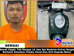 Gerak Cepat, Tak Sampai 12 Jam Sat Reskrim Polres Sergai Berhasil Amankan Pelaku Curat Dua Unit Sepeda Motor
