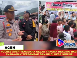 Polres Aceh Tenggara Gelar Trauma Healing Bagi Anak-Anak Terdampak Banjir Di Desa Simpur