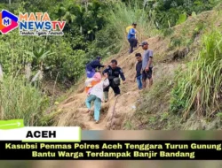 Kasubsi Penmas Polres Aceh Tenggara Turun Gunung Bantu Warga Terdampak Banjir Bandang