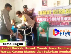 Jumat Berkah, Polsek Tanah Jawa Sambangi Warga Kurang Mampu dan Salurkan Sembako