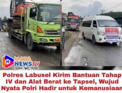 Polres Labusel Kirim Bantuan Tahap IV dan Alat Berat ke Tapsel, Wujud Nyata Polri Hadir untuk Kemanusiaan