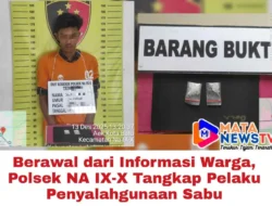 Berawal dari Informasi Warga, Polsek NA IX-X Tangkap Pelaku Penyalahgunaan Sabu