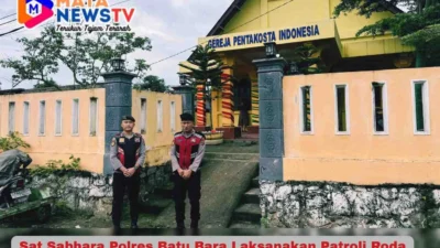 Sat Sabhara Polres Batu Bara Laksanakan Patroli Roda Empat dan Pengamanan Gereja, Situasi Kondusif