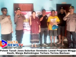 Polsek Tanah Jawa Salurkan Sembako Lewat Program Minggu Kasih, Warga Balimbingan Terharu Terima Bantuan