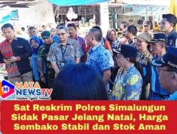 Sat Reskrim Polres Simalungun Sidak Pasar Jelang Natal, Harga Sembako Stabil dan Stok Aman