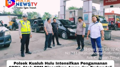 Polsek Kualuh Hulu Intensifkan Pengamanan SPBU, Stok BBM Dipastikan Aman dan Terkendali