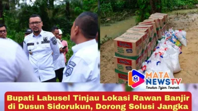 Bupati Labusel Tinjau Lokasi Rawan Banjir di Dusun Sidorukun, Dorong Solusi Jangka Panjang