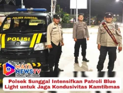 Polsek Sunggal Intensifkan Patroli Blue Light untuk Jaga Kondusivitas Kamtibmas