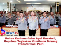 Polres Karimun Gelar Apel Kasatwil, Kapolres Tegaskan Komitmen Dukung Transformasi Polri