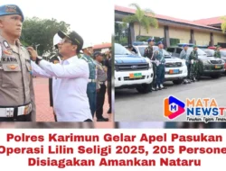 Polres Karimun Gelar Apel Pasukan Operasi Lilin Seligi 2025, 205 Personel Disiagakan Amankan Nataru