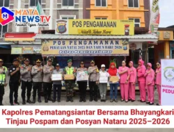Kapolres Pematangsiantar Bersama Bhayangkari Tinjau Pospam dan Posyan Nataru 2025–2026
