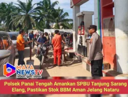 Polsek Panai Tengah Amankan SPBU Tanjung Sarang Elang, Pastikan Stok BBM Aman Jelang Nataru