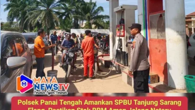 Polsek Panai Tengah Amankan SPBU Tanjung Sarang Elang, Pastikan Stok BBM Aman Jelang Nataru