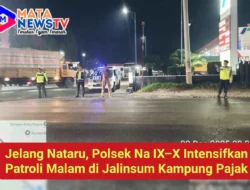 Jelang Nataru, Polsek Na IX–X Intensifkan Patroli Malam di Jalinsum Kampung Pajak