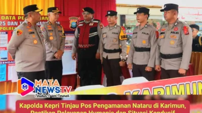 Kapolda Kepri Tinjau Pos Pengamanan Nataru di Karimun, Pastikan Pelayanan Humanis dan Situasi Kondusif