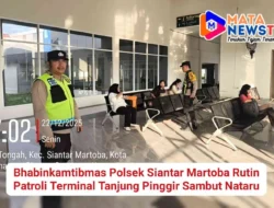 Bhabinkamtibmas Polsek Siantar Martoba Rutin Patroli Terminal Tanjung Pinggir Sambut Nataru