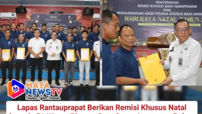 Lapas Rantauprapat Berikan Remisi Khusus Natal kepada 51 Warga Binaan, Satu Orang Langsung Bebas