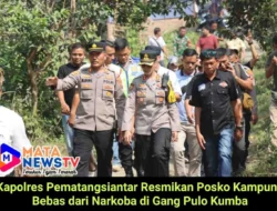 Kapolres Pematangsiantar Resmikan Posko Kampung Bebas dari Narkoba di Gang Pulo Kumba