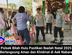 Polsek Bilah Hulu Pastikan Ibadah Natal 2025 Berlangsung Aman dan Khidmat di Aek Nabara