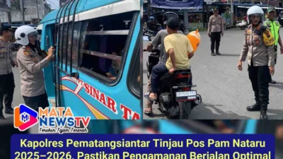 Kapolres Pematangsiantar Tinjau Pos Pam Nataru 2025–2026, Pastikan Pengamanan Berjalan Optimal